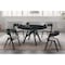Armen Living Venus and Jackie 5 Piece Black Marble Round Dining Set SETVEDIBLK5E - alternate 6